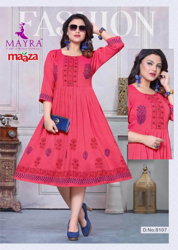 Mayra Maaza Rayon Fancy Kurti Collection 